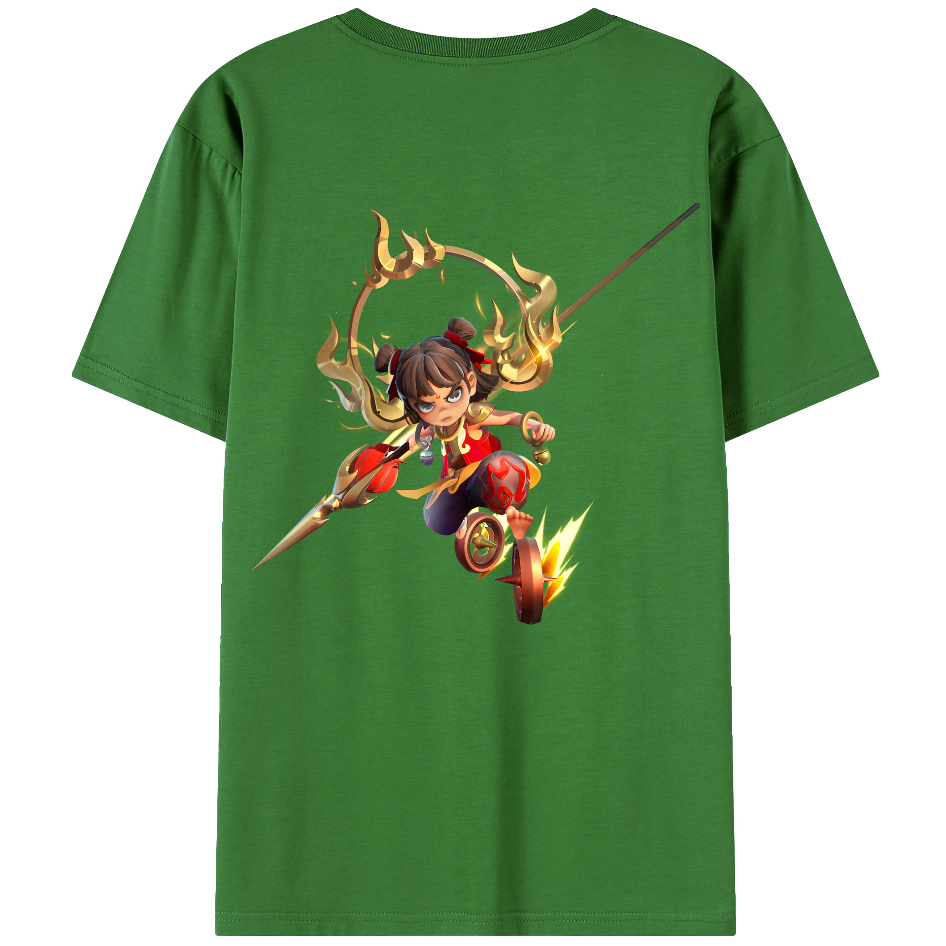 （画像用） Ne Zha 2 ナタ 魔童の大暴れ レディース半袖Tシャツ(バックプリント)